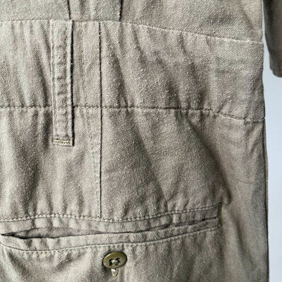 NLST ARMY Women's Dark Green Button Down 3/4 Sleeve Romper Size Small - Picture 4 of 8